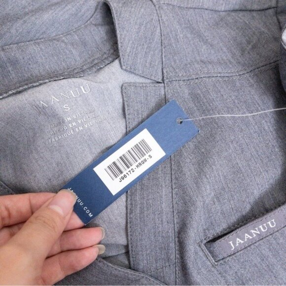 [SET] NWT Jaanuu 3-Pocket Scrub Top S Heathered Grey Slim 8 Pocket Cargo Pant XS - Picture 5 of 14